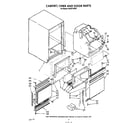 KitchenAid 4KUIS185S0 cabinet liner and door diagram