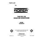 Roper X05002V0 front cover diagram