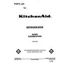 KitchenAid KSSS48DWW00 front cover diagram