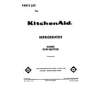 KitchenAid KSRF42DTX20 front cover diagram