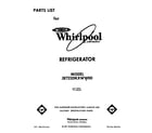 Whirlpool 3ET22DKXWW00 front cover diagram