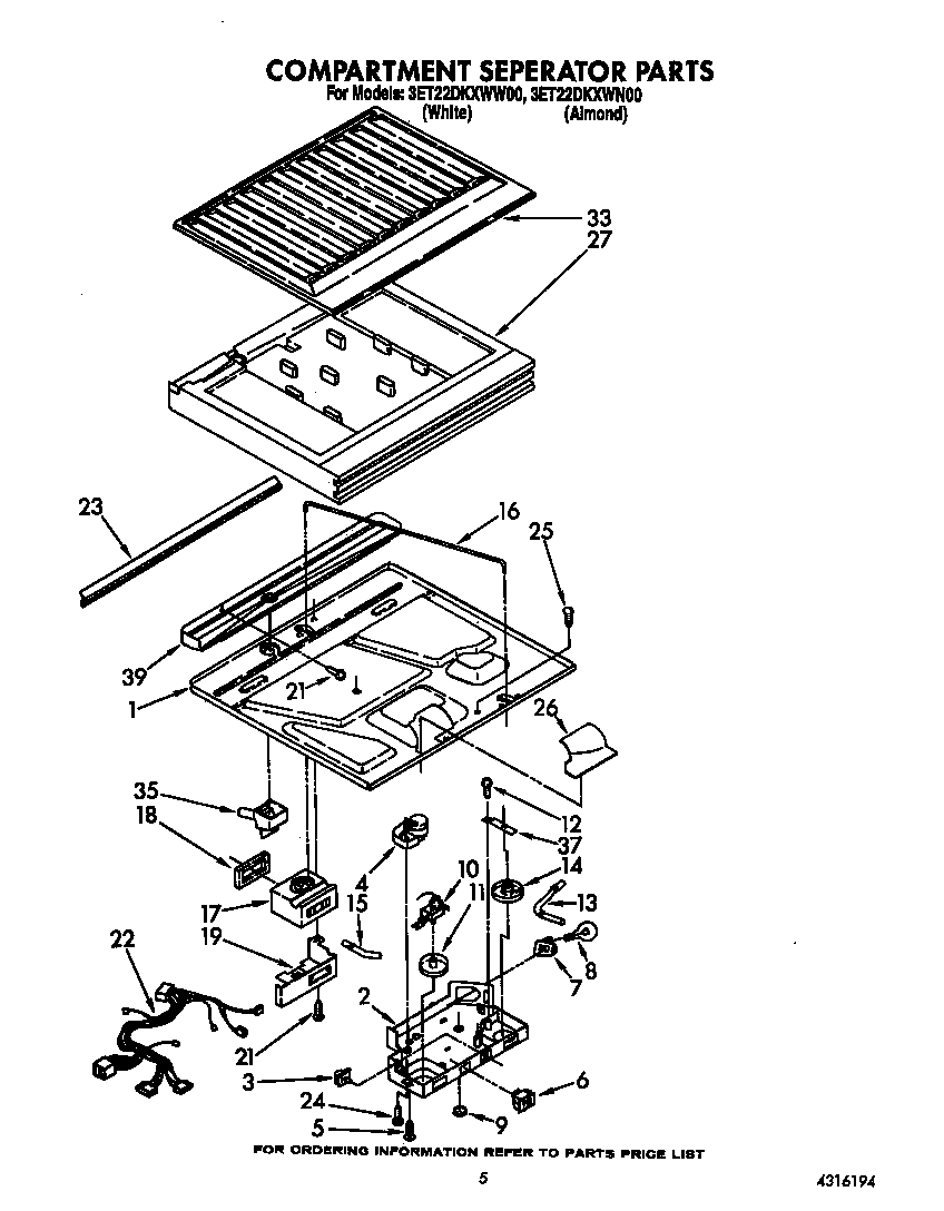 Compartment separator