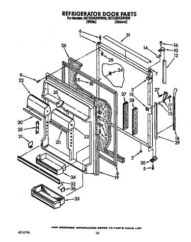 Refrigerator door