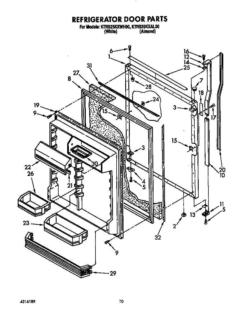 Refrigerator door