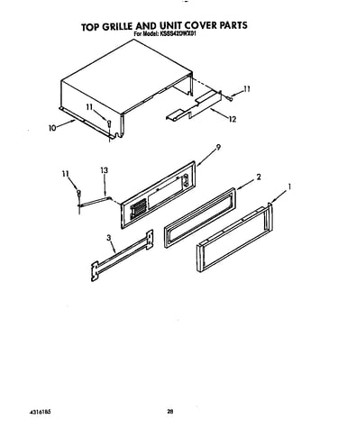 Top grille and unit cover