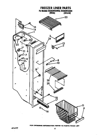 Freezer liner