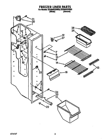 Freezer liner