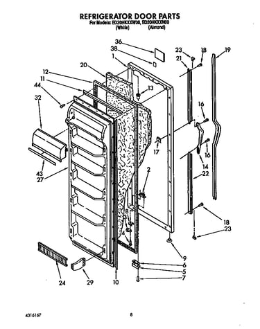 Refrigerator door