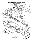 Motor and ice container