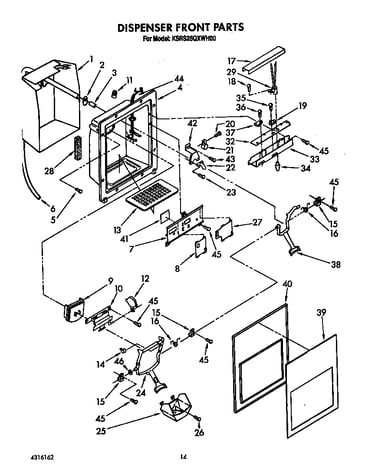 Dispenser front