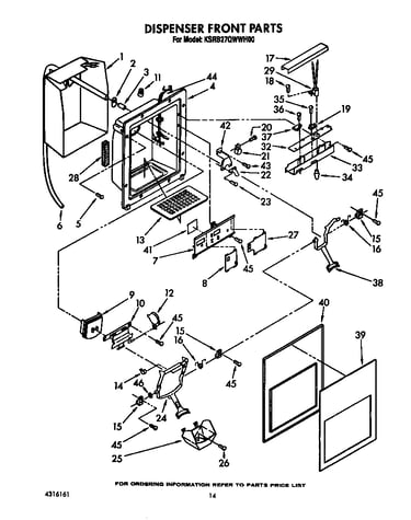 Dispenser front
