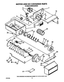 Motor and ice container