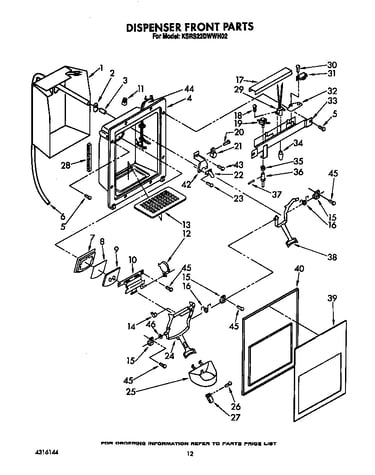 Dispenser front