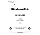 KitchenAid KTRS22KWWH01 front cover diagram