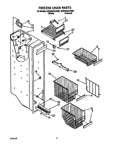 Freezer liner