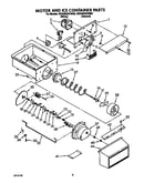 Motor and ice container