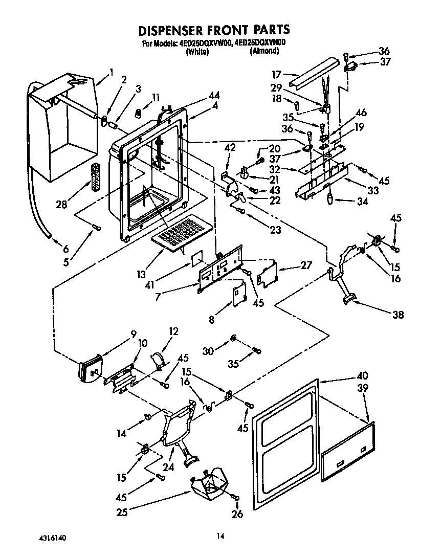 DISPENSER FRONT