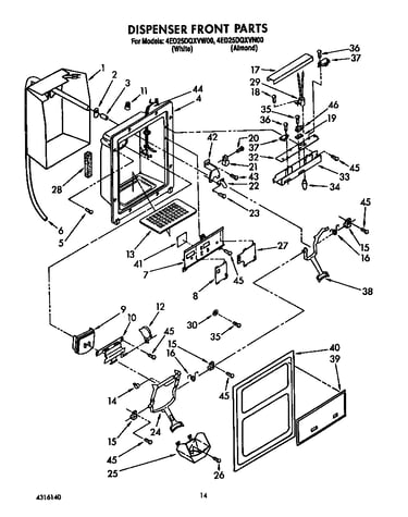 Dispenser front