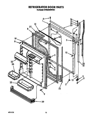 Refrigerator door