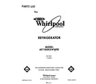 Whirlpool 6ET18GKXWW00 front cover diagram