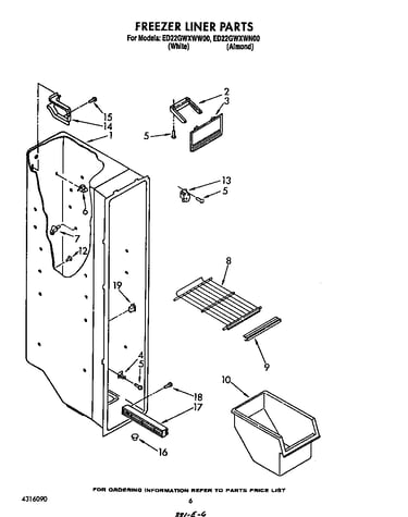 Freezer liner