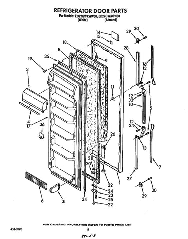 Refrigerator door
