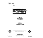 Roper RH0500RWW00 coversheet diagram