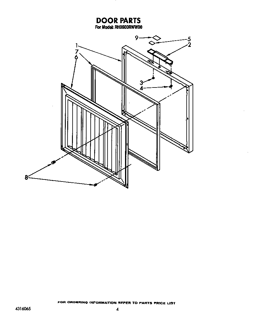 Exterior door panel/gasket