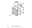 Roper RH1200RWW00 exterior/interior door panel diagram