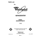 Whirlpool ED25GWXWW10 front cover diagram