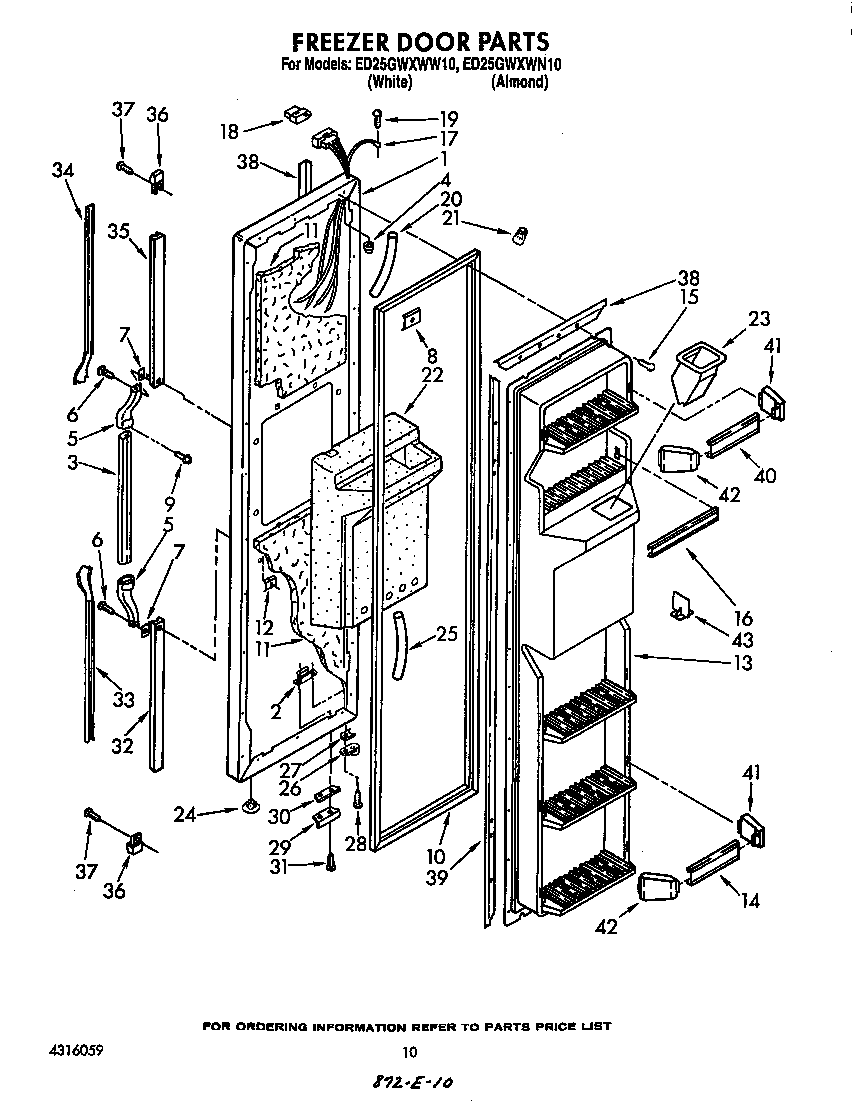 Freezer door
