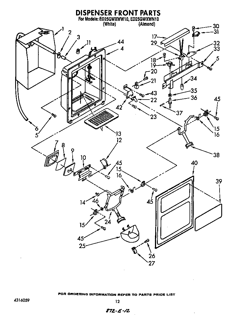 Dispenser front