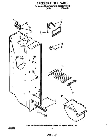 Freezer liner