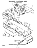 Motor and ice container