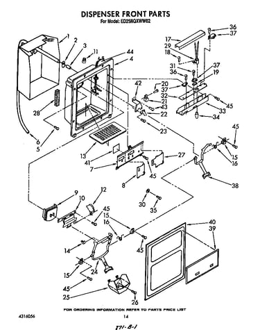 Dispenser front