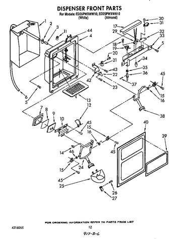 Dispenser front
