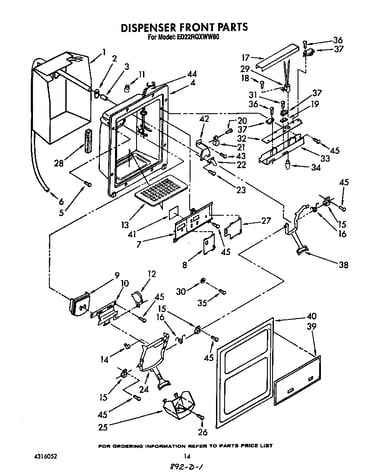 Dispenser front