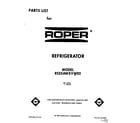 Roper RS25AWXVW02 front cover diagram