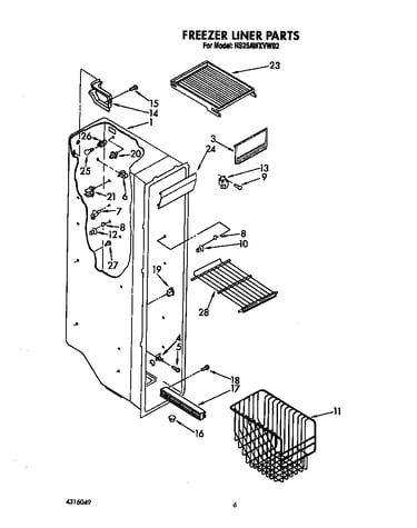 Freezer liner