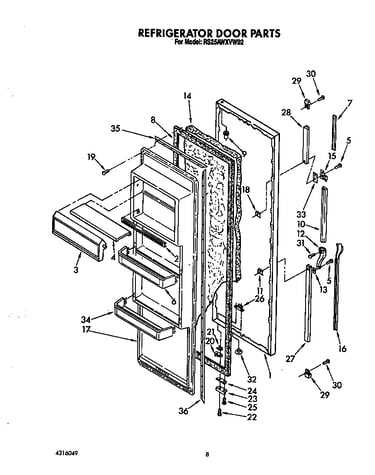 Refrigerator door