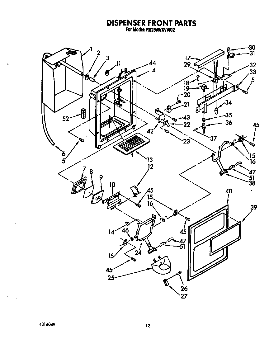 DISPENSER FRONT