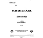 KitchenAid KSRS25QWWH11 front cover diagram