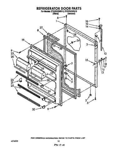 Refrigerator door
