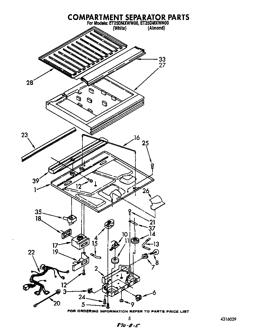 Compartment separator