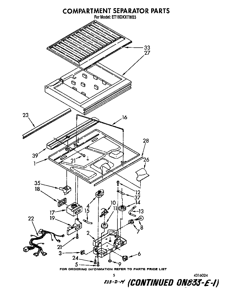 Compartment separator