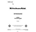 KitchenAid KTRS22KWWH00 front cover diagram