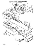 Motor and ice container