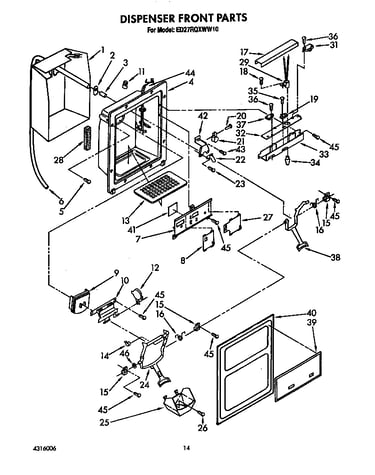 Dispenser front