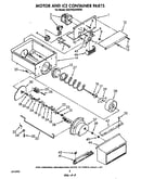 Motor and ice container