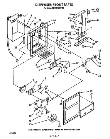 Dispenser front